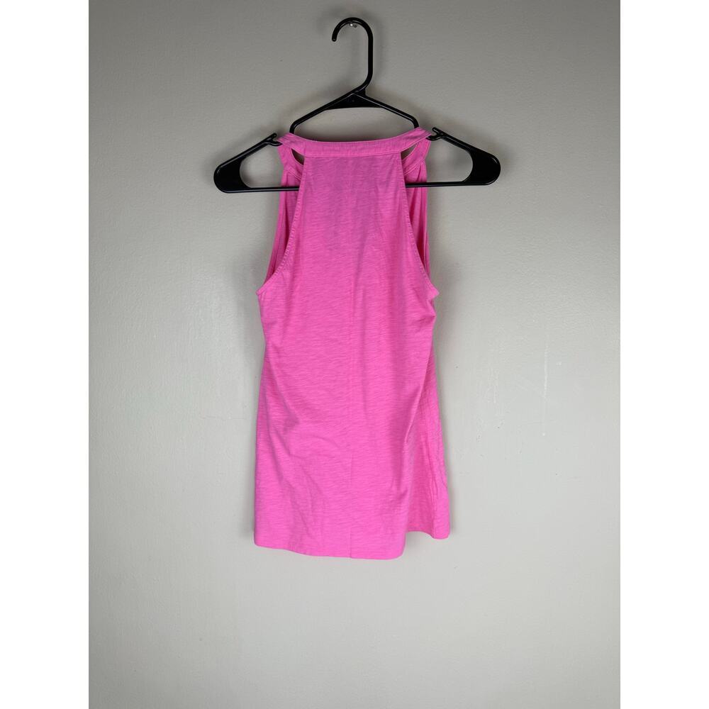 Lilly Pulitzer Shay Ruffled Pink Tank Top Pima Cotton Women’s Size XS - Picture 2 of 5